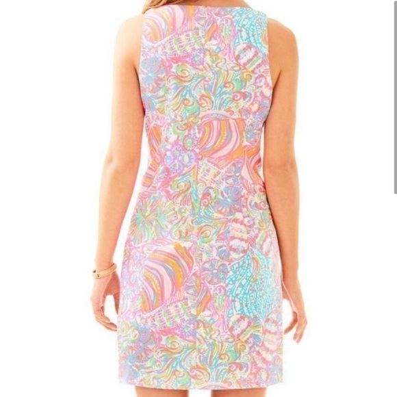 Lilly Pulitzer Ryder Shift Dress Multi Swish Fish Sz 00 - Picture 4 of 10